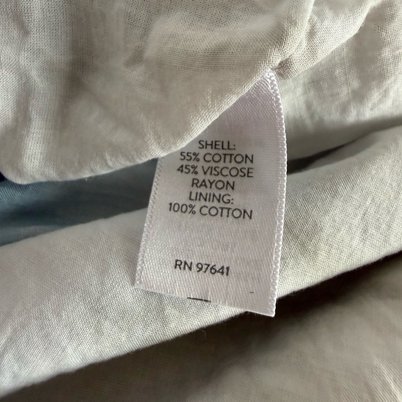 Pure Jill Tie Dye Dress XL Petite Blue Gray Stripe Cotton Beach Hippie Boho - Picture 5 of 8